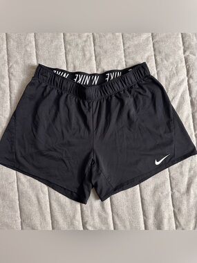 Nike Dri-FIT Women's Black Athletic Drawstring Running Shorts Size L